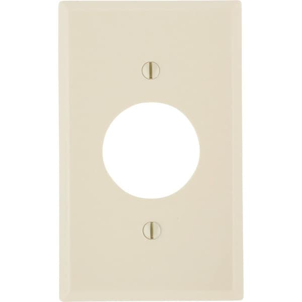 Leviton 1-Gang Smooth Plastic Single Outlet Wall Plate, Ivory 001-86004 - main